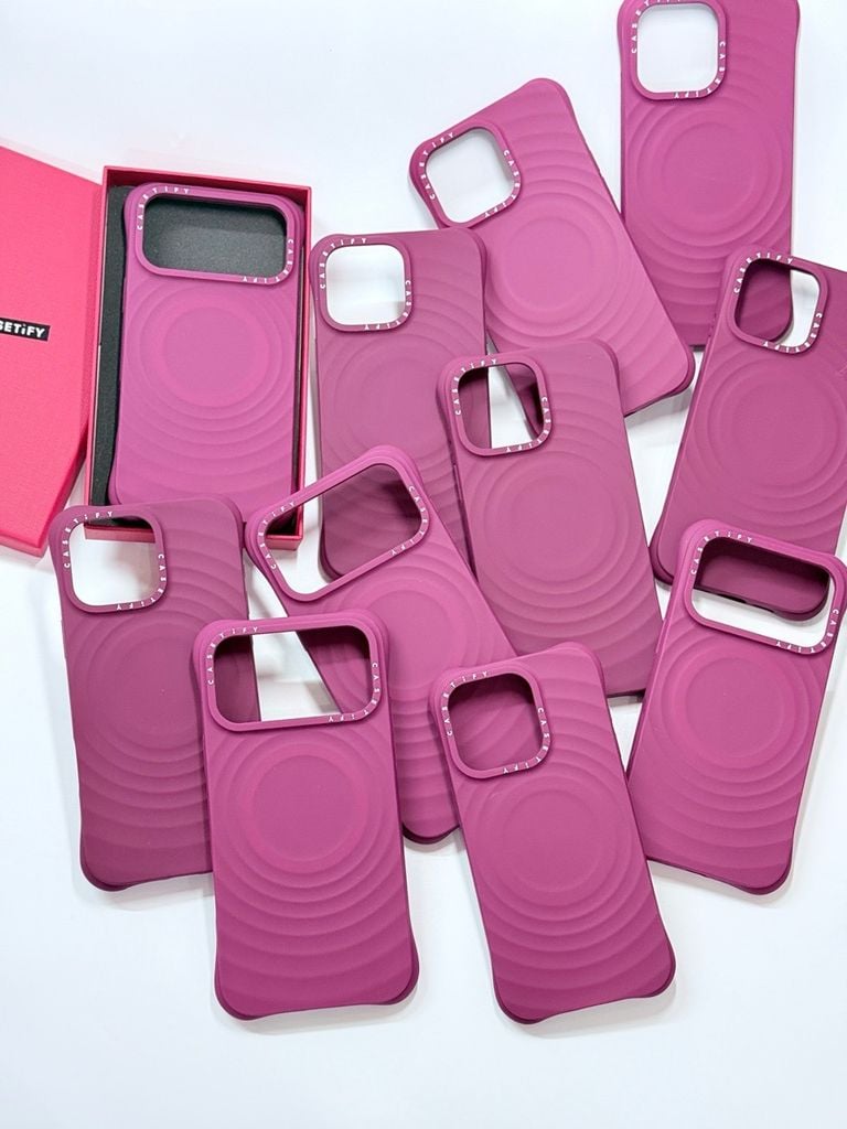 Case Ốp Điện thoại iPhone Casetify Ripple Case Mulberry Color Magsafe Basic iPhone 17/16/15Pro/Promax