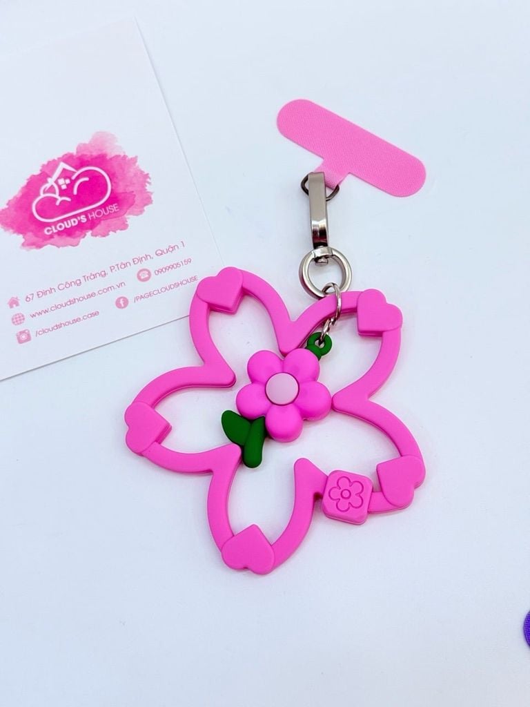 DÂY CHARM HOA Silicone R.E.P CaseTify CHỐNG BẨN kèm charm nhiều màu sắc