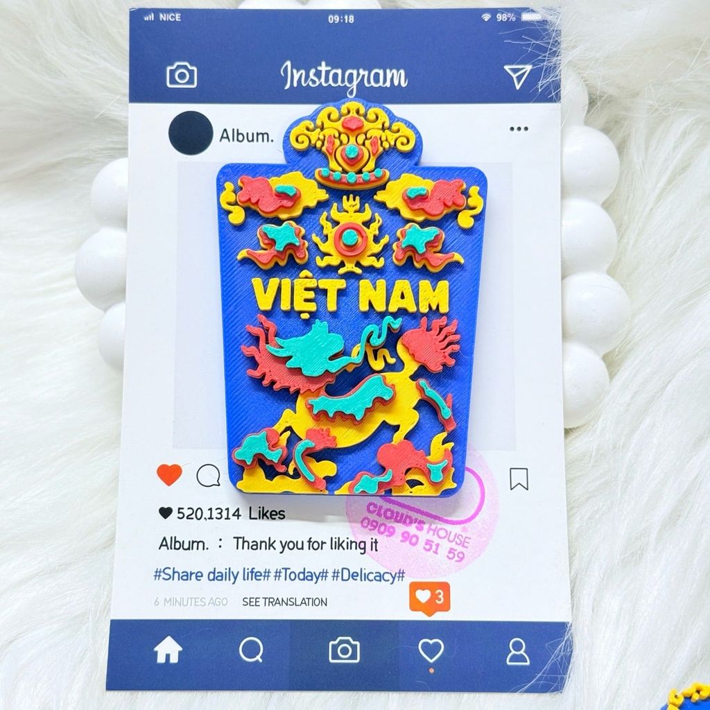 CNHN- Nam Châm Hít/ Dán Tủ Lạnh Quà Lưu Niệm Việt Nam Fridge Magnet - Refrigerator Magnet