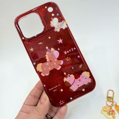 Case Ốp điện thoại iPhone Ngựa Good Luck To You Ánh Xà Cừ Đỏ iPhone 13/14/15/16/17Pro/Promax- TẾT