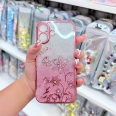 Case Ốp điện thoại iPhone TRong 2in1 Bling Bling Viền Xi iPhone 15/16/Plus