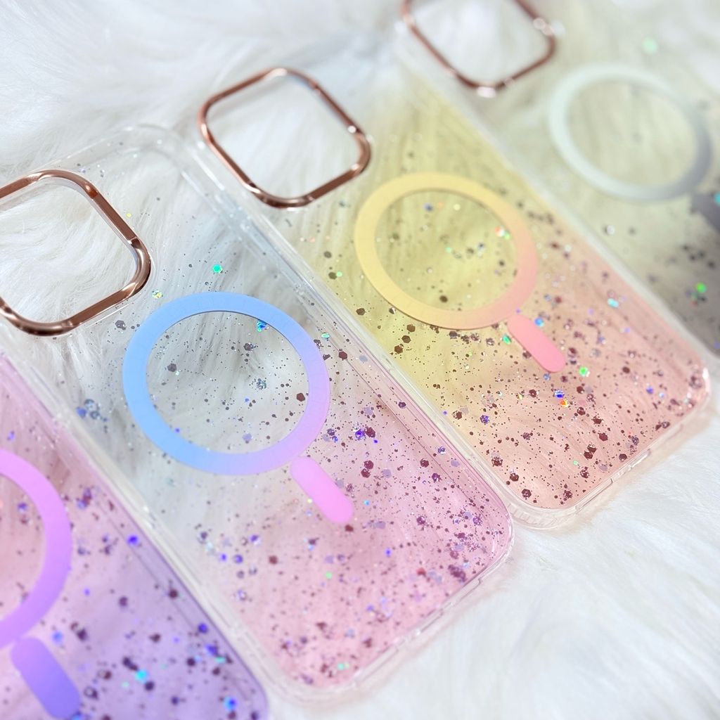 Case Ốp điện thoại iPhone Likgus Trong Ombre Nhiều Màu Bling Bling Magsafe iPhone 16/17/Promax