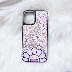 Case Ốp Điện thoại iPhone Hoa Cười Nền Hồng x Murakami Flower Mirror CaseTify iPhone 17/16/Promax