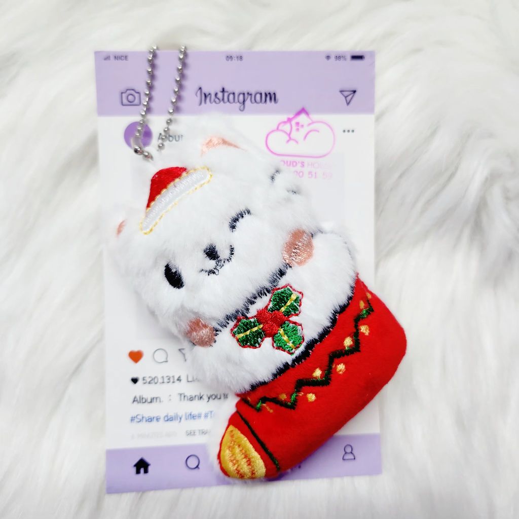 Móc Khóa Gấu Bông Giáng Sinh