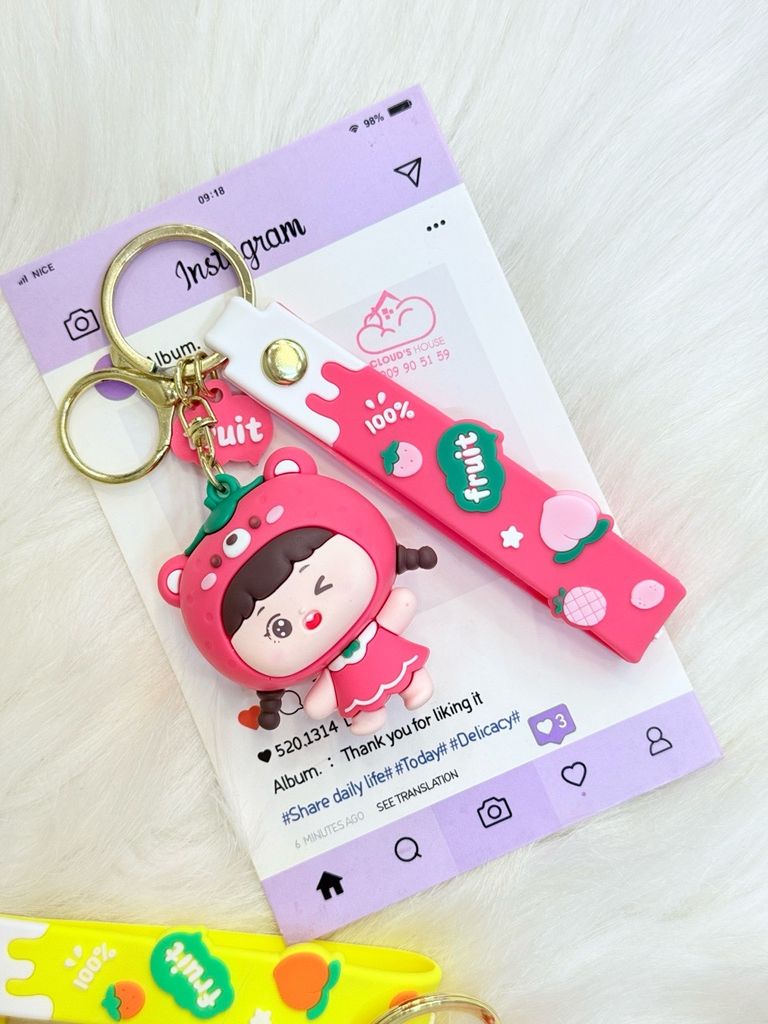 Móc khóa Cô bé Cosplay Fruit