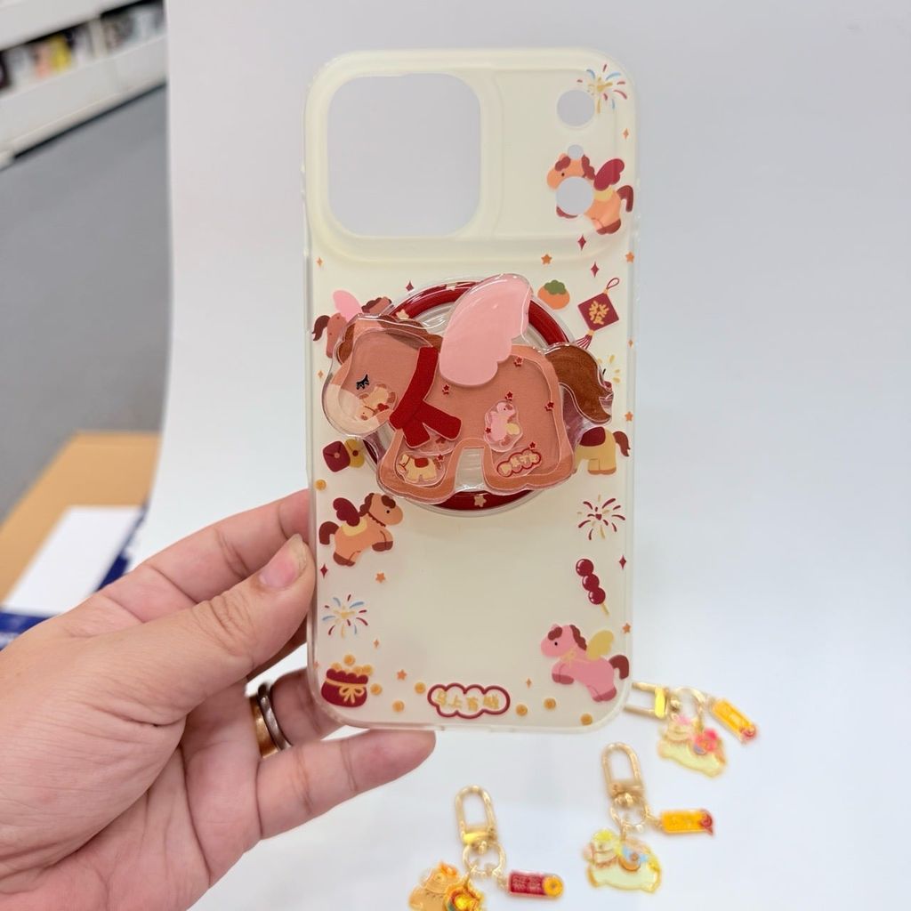 Case Ốp điện thoại iPhone Ngựa May Mắn, Tài Lộc Tết Nhám Magsafe iPhone 12/13/14/15/16/17Pro/Promax- TẾT