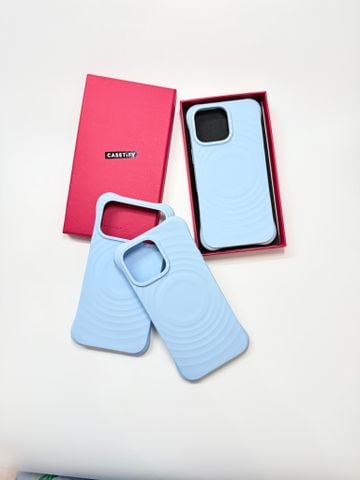 Case Ốp Điện thoại iPhone Casetify Ripple Case Màu Xanh Da Trời Pastel Magsafe Basic iPhone 17/16/15Pro/Promax