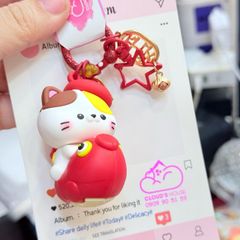 Móc Khóa Mèo Cưỡi Cá Chép Tết 2026