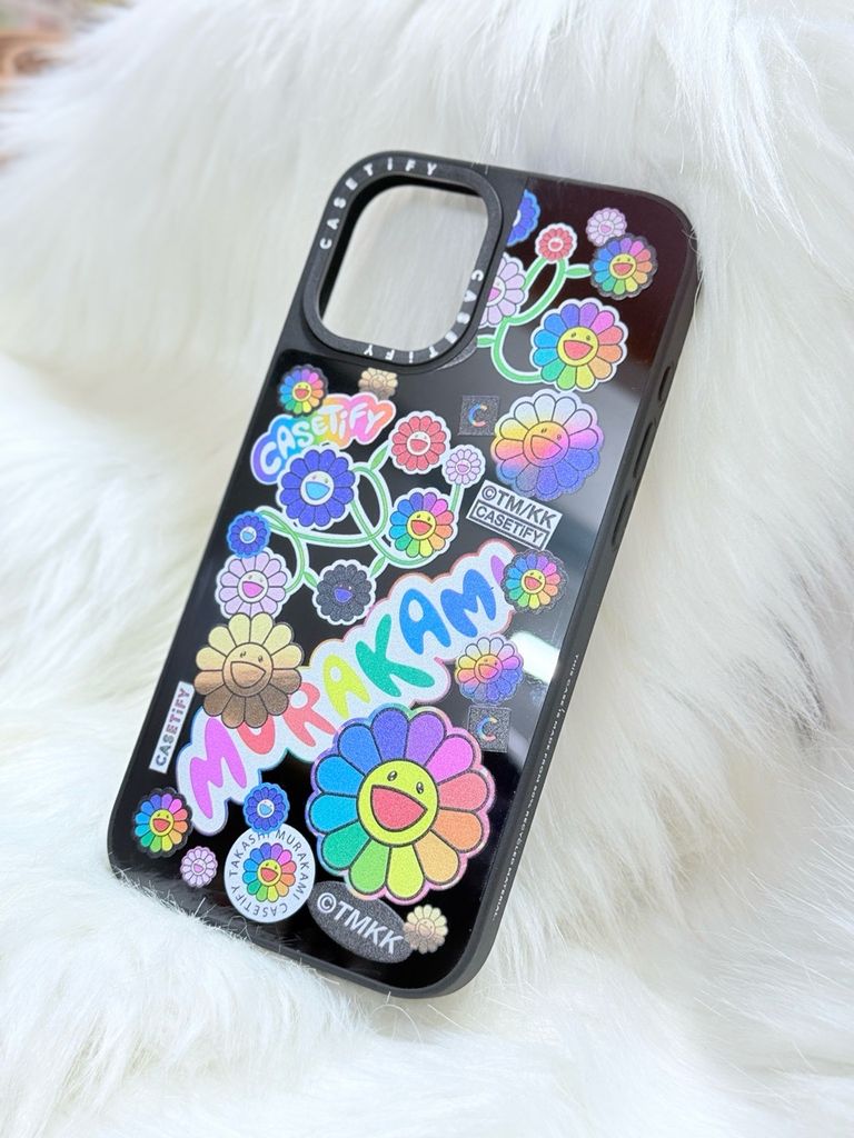 Case Ốp Điện thoại iPhone Hoa Cười & Sticker Nhiều Màu x Murakami Flower Mirror CaseTify iPhone 17/16/Promax
