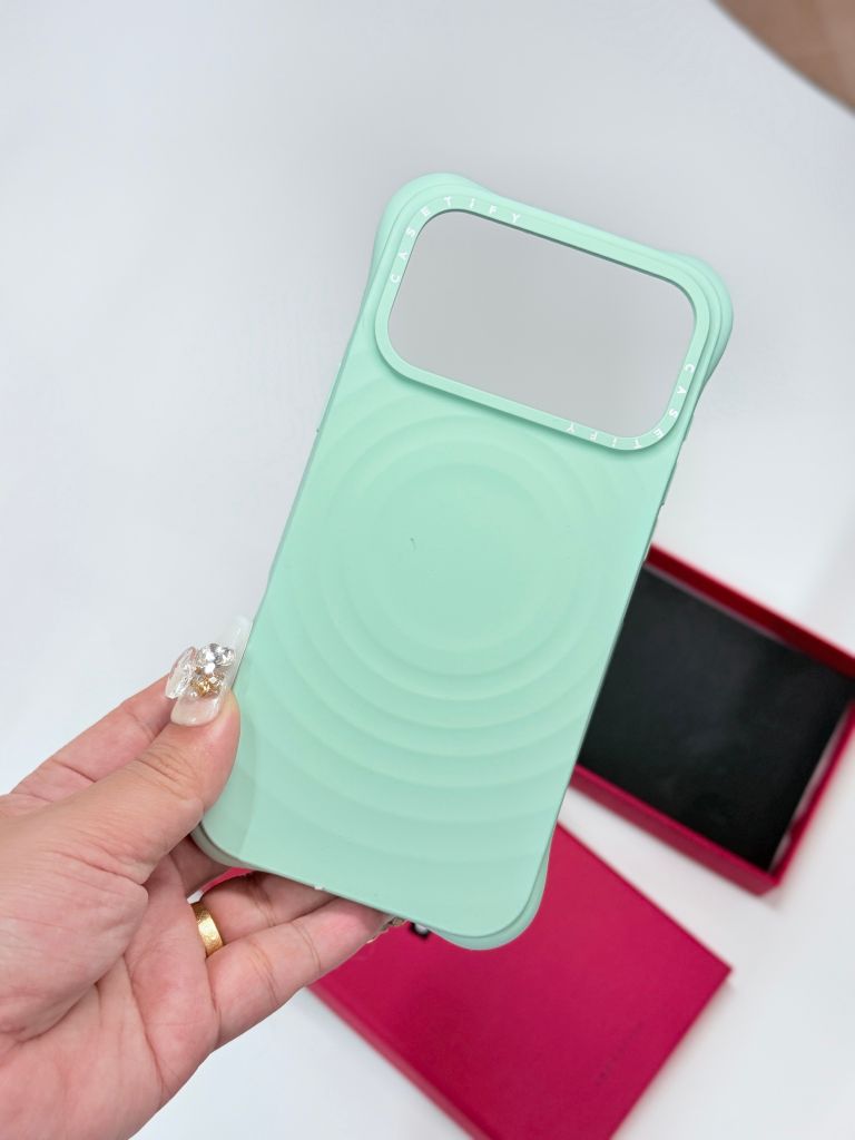 Case Ốp Điện thoại iPhone Casetify Ripple Case Xanh Mint Pastel Magsafe Basic iPhone 17/16/15Pro/Promax