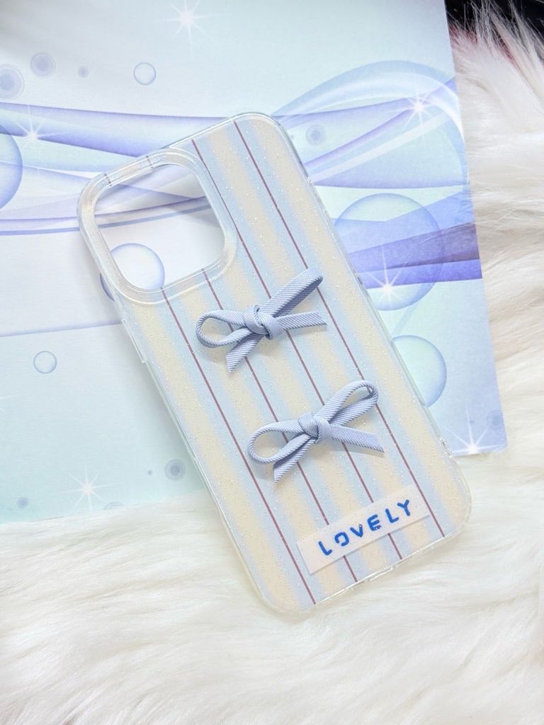 Case Ốp điện thoại iPhone Nơ Hồng nổi iPhone 12/13/14/15/16/Pro/Promax