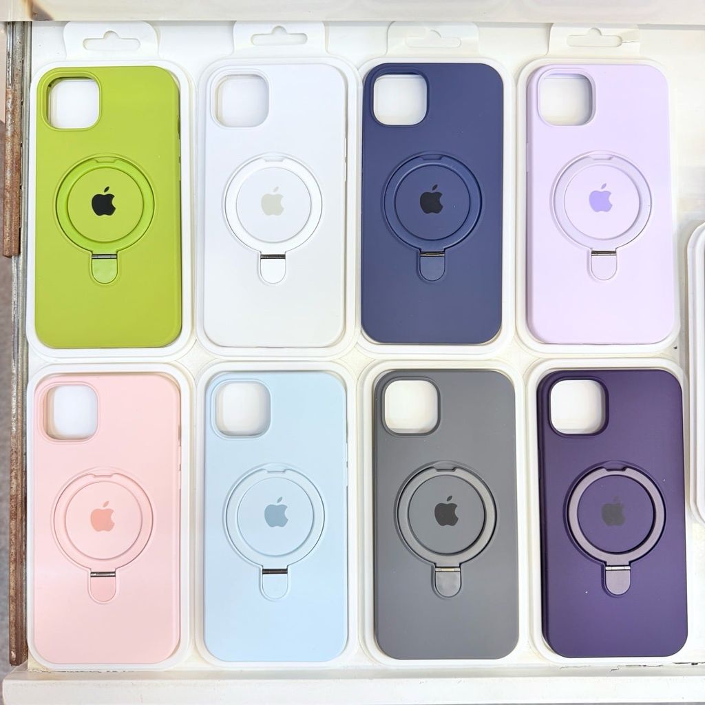 Case Ốp điện thoại Silicone Chống Dựng Nhiều Màu Magsafe iPhone 15Plus/16/16Plus