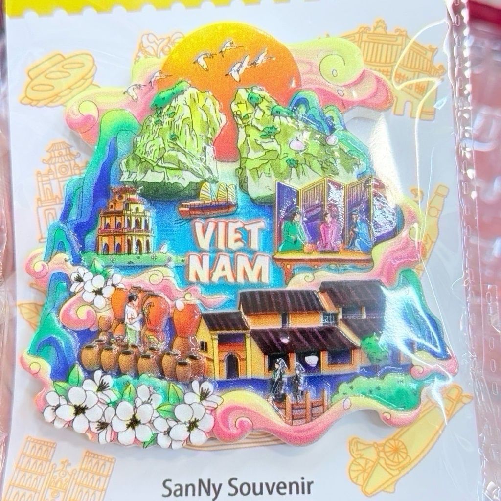 Nam châm Magnet Trang Trí Tủ Lạnh Fridge Magnet - Địa Danh Việt Nam - Món Ăn Việt Nam - Quà lưu niệm Việt Nam