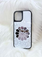 Case Ốp Điện thoại iPhone Hoa Cười Gương Nền Trắng x Murakami Flower Mirror CaseTify iPhone 17/16/Promax