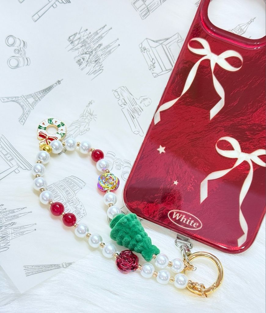 Case Ốp điện thoại iPhone Nơ Trắng Nền Đỏ White iPhone 12/13/14/15/16/Pro/Promax