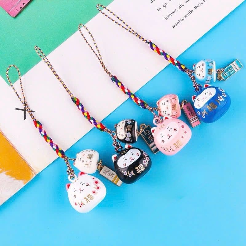 Móc Điện Thoại Mèo Lớn Mèo Nhỏ Móc Túi Phụ Kiện Đẹp nhiều màu (ánh hologram)