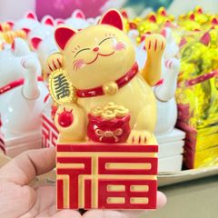 MÈO THẦN TÀI Đế Chữ Tàu - Mèo May Mắn - TẾT SIZE LỚN