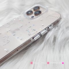 Case Ốp điện thoại iPhone Bling Bling Meomeo bé Mèo kute viền camera lấp la lấp lánh iPhone 13/14/15/16/17Pro/Promax
