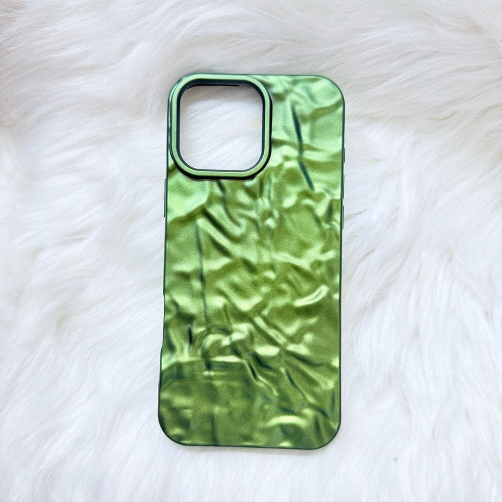 Case Ốp điện thoại iPhone Giả Vân Đá ÁNH MÀU XANH RÊU iPhone 16/15/14/13/12/Pro/Promax