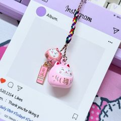 Móc Điện Thoại Mèo Lớn Mèo Nhỏ Móc Túi Phụ Kiện Đẹp nhiều màu (ánh hologram)