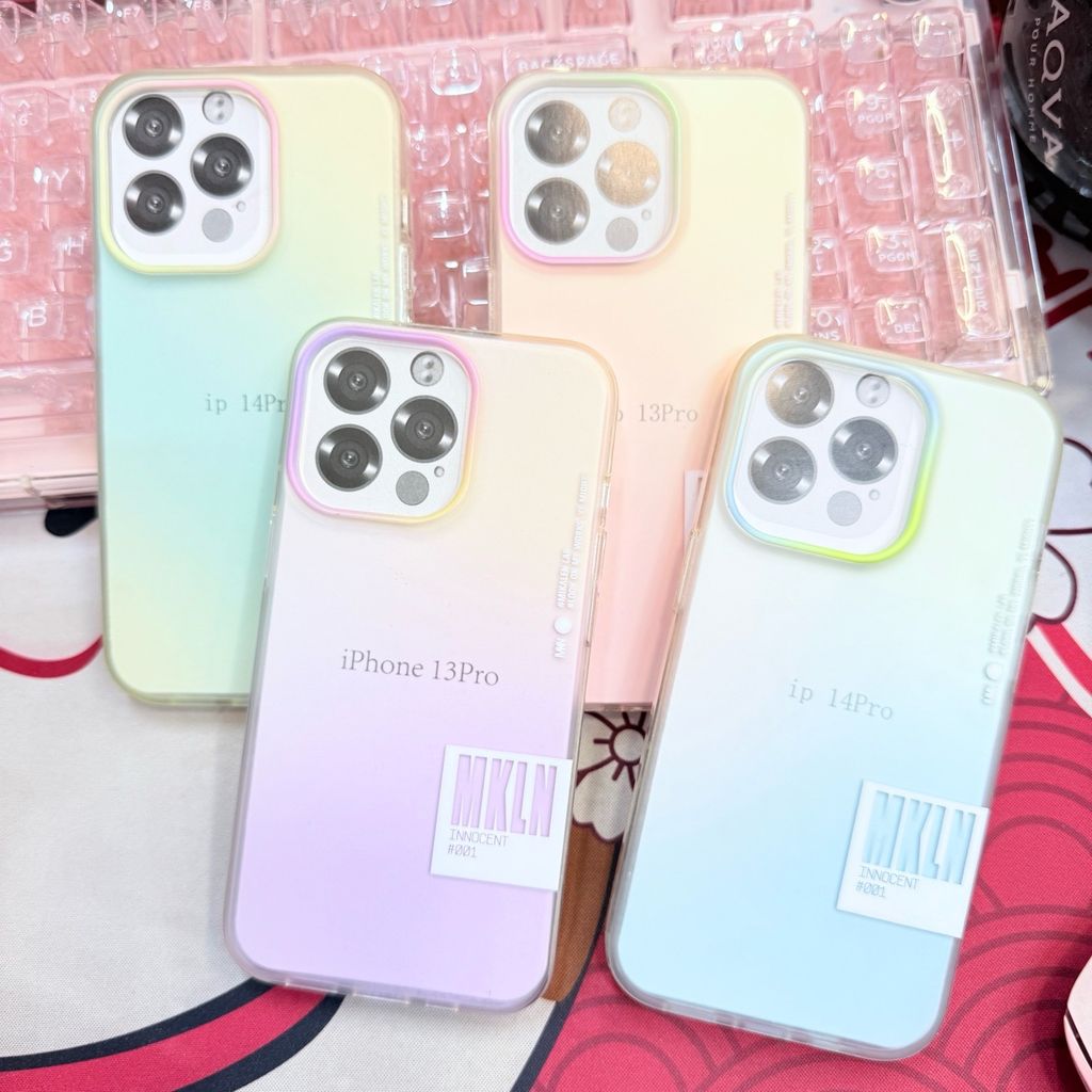 Case Ốp điện thoại Trong Lưng Nhám Ombre Nhiều Màu iPhone MIKALEN iPhone 13/14 PRO