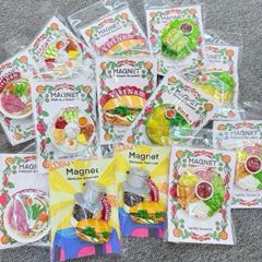 Nam Châm Gỗ 3D Trang Trí Tủ Lạnh Fridge Magnet - Món Ăn- Quà lưu niệm