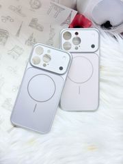 Case Ốp Điện thoại iPhone Nhám Màu Bạc Basic Bảo Vệ Camera Magsafe Basic iPhone 17/16/15Pro/Promax