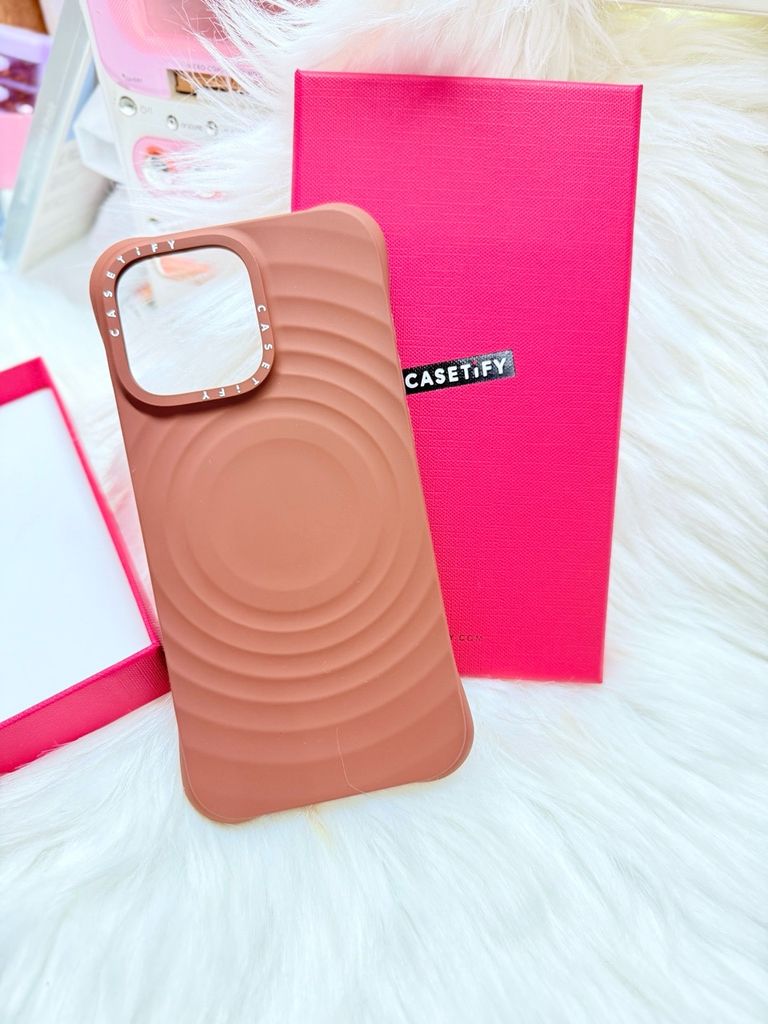 Case Ốp Điện thoại iPhone Casetify Ripple Case Nâu Đậm Magsafe Basic iPhone 17/16/15Pro/Promax