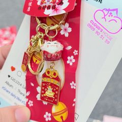 Móc Khóa Mèo Hoa Anh Đào Tết 2026