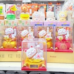 MÈO THẦN TÀI Có Chuông Nằm/ Ngồi Tài lộc trên Túi Tiền Vẫy Tay