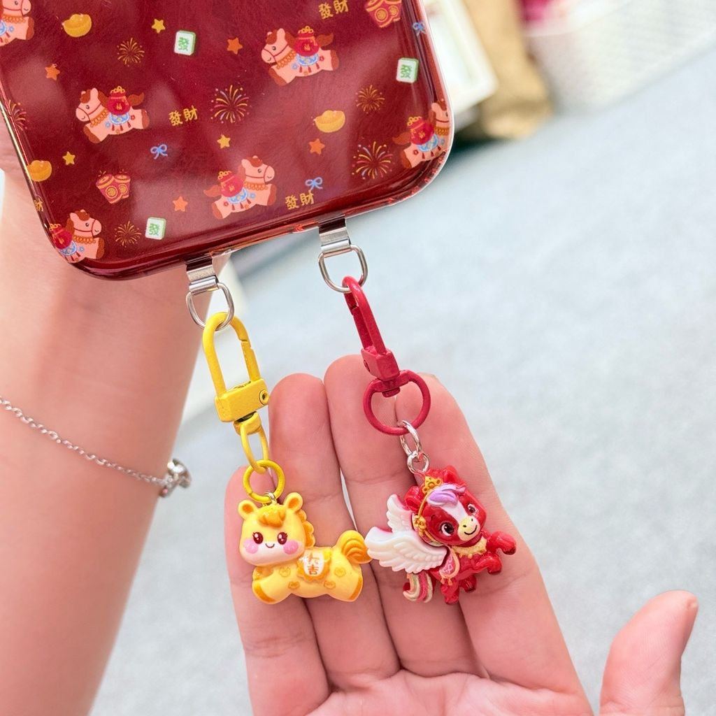 Case Ốp điện thoại iPhone Ngựa Cõng Túi Vàng Tài lộc Ánh Xà Cừ Đỏ iPhone 13/14/15/16/17Pro/Promax - TẾT