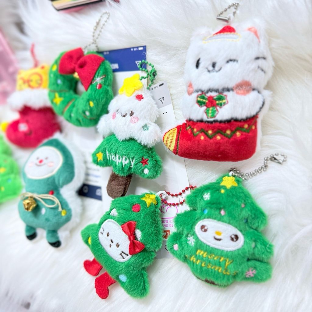 Móc Khóa Gấu Bông Giáng Sinh