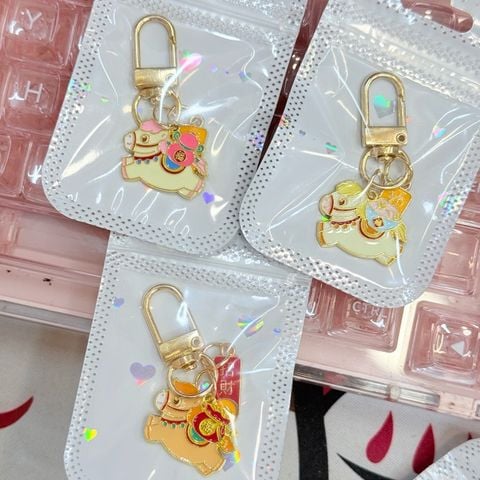 Móc Treo Ngựa kim loại Tài lộc Mini 2026