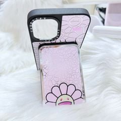 Case Ốp Điện thoại iPhone Hoa Cười Nền Hồng x Murakami Flower Mirror CaseTify iPhone 17/16/Promax