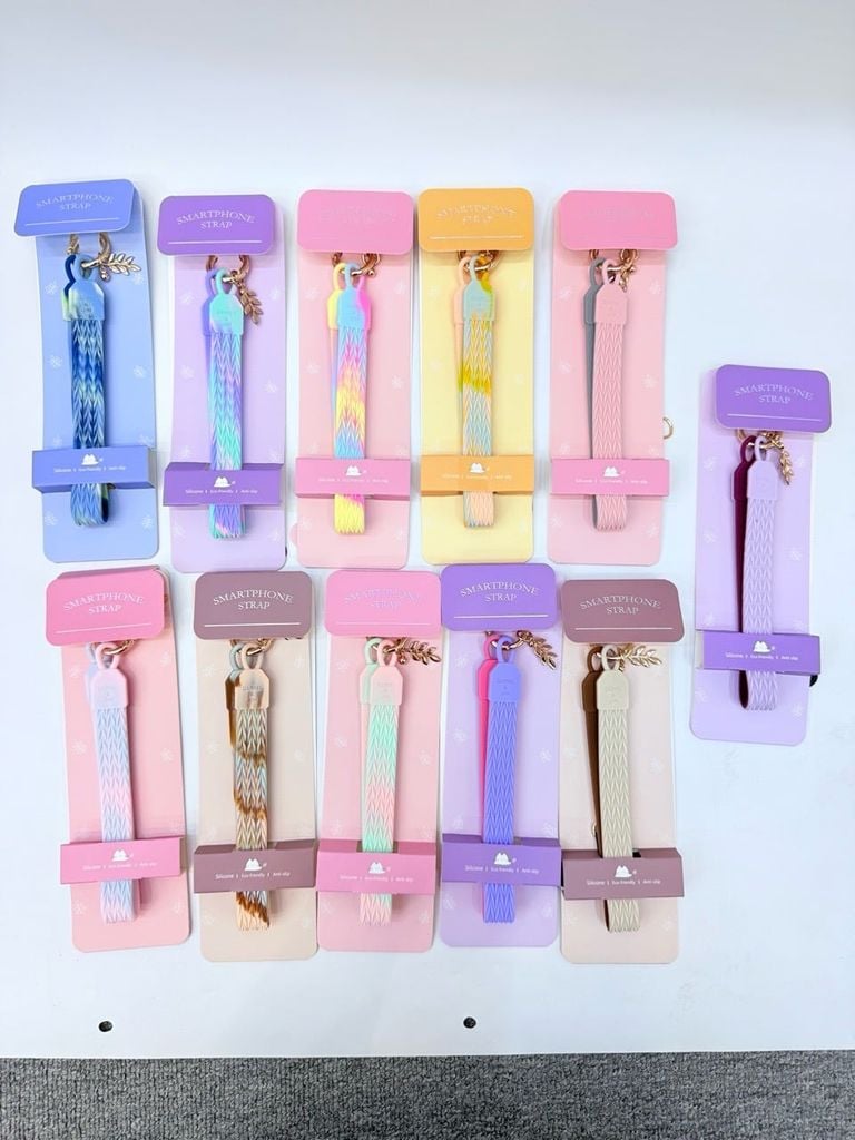 DÂY BI CHARM DẸP 2 MẶT 2 MÀU Silicone CHỐNG BẨN kèm charm