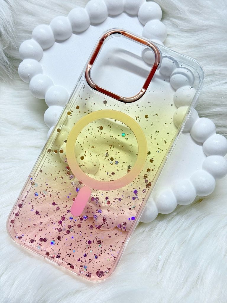 Case Ốp điện thoại iPhone Likgus Trong Ombre Nhiều Màu Bling Bling Magsafe iPhone 16/17/Promax