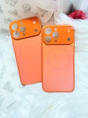 Case Ốp Điện thoại iPhone Nhám Màu Cam Basic Bảo Vệ Camera Magsafe Basic iPhone 17/16/15Pro/Promax