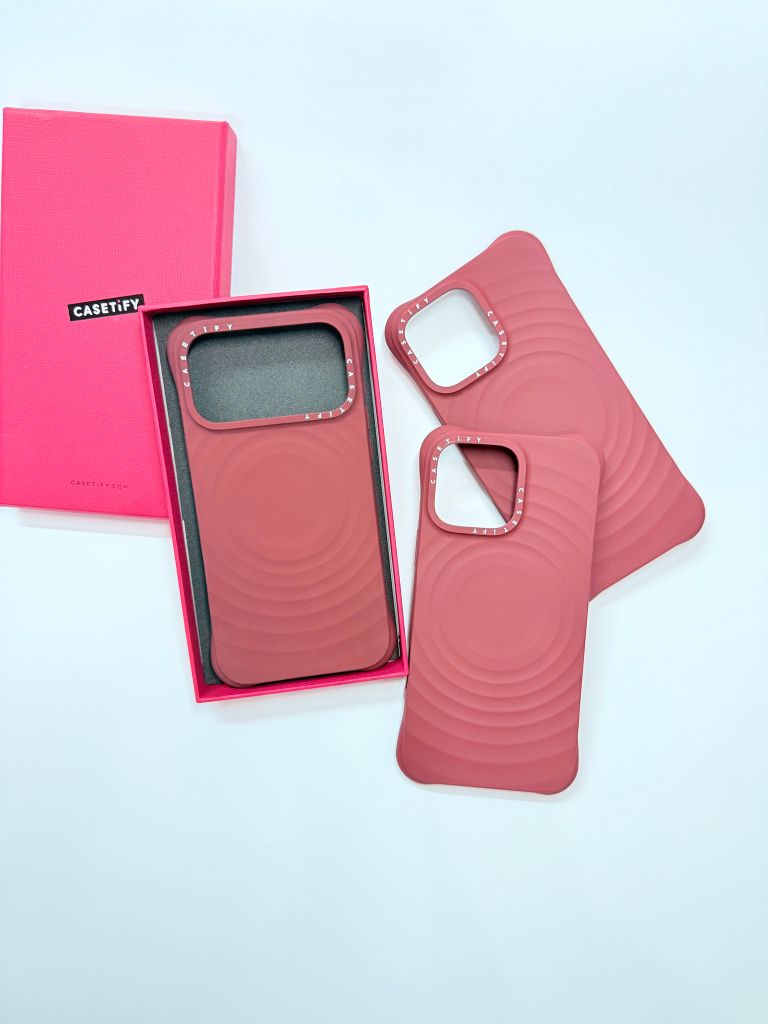 Case Ốp Điện thoại iPhone Casetify Ripple Case ĐỎ ĐÔ Magsafe Basic iPhone 17/16/15Pro/Promax