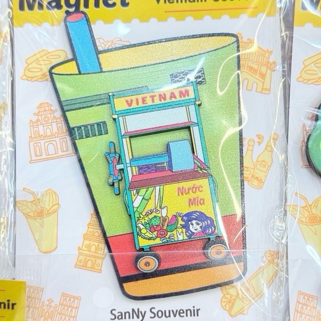 Nam châm Gỗ 3D Trang Trí Tủ Lạnh Fridge Magnet - Hình Ảnh Con Người Việt Nam - Món Ăn Việt Nam - Quà lưu niệm Việt Nam