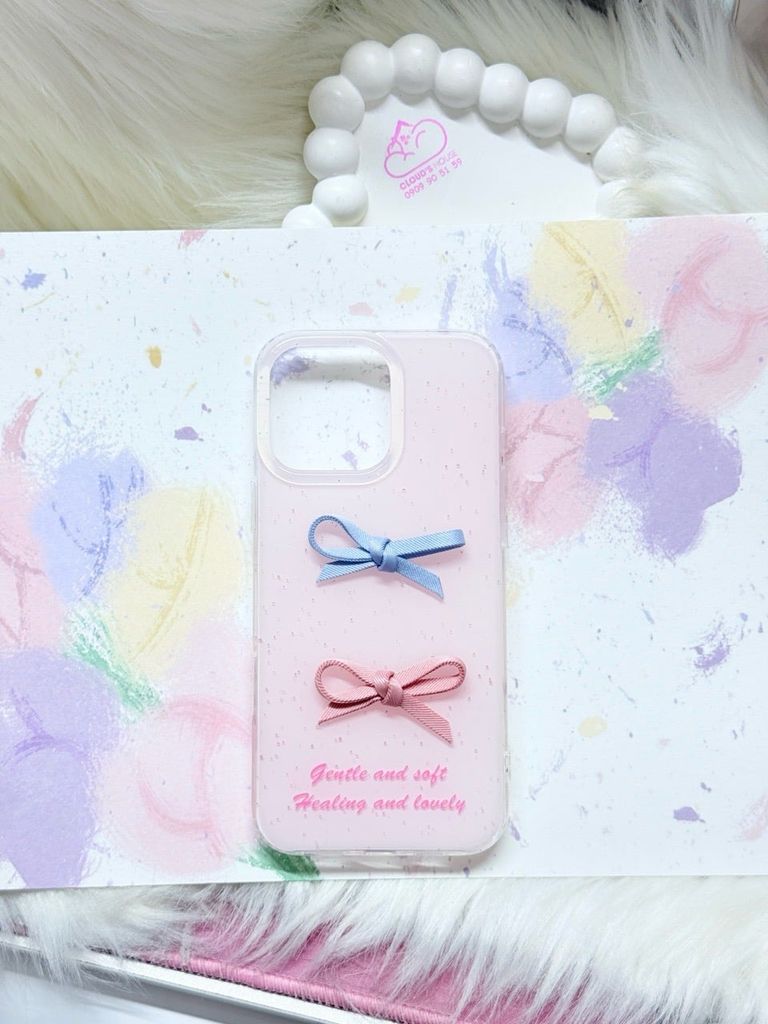 Case Ốp điện thoại iPhone Nơ Hồng nổi iPhone 12/13/14/15/16/Pro/Promax