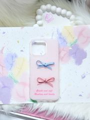 Case Ốp điện thoại iPhone Nơ Hồng nổi iPhone 12/13/14/15/16/Pro/Promax