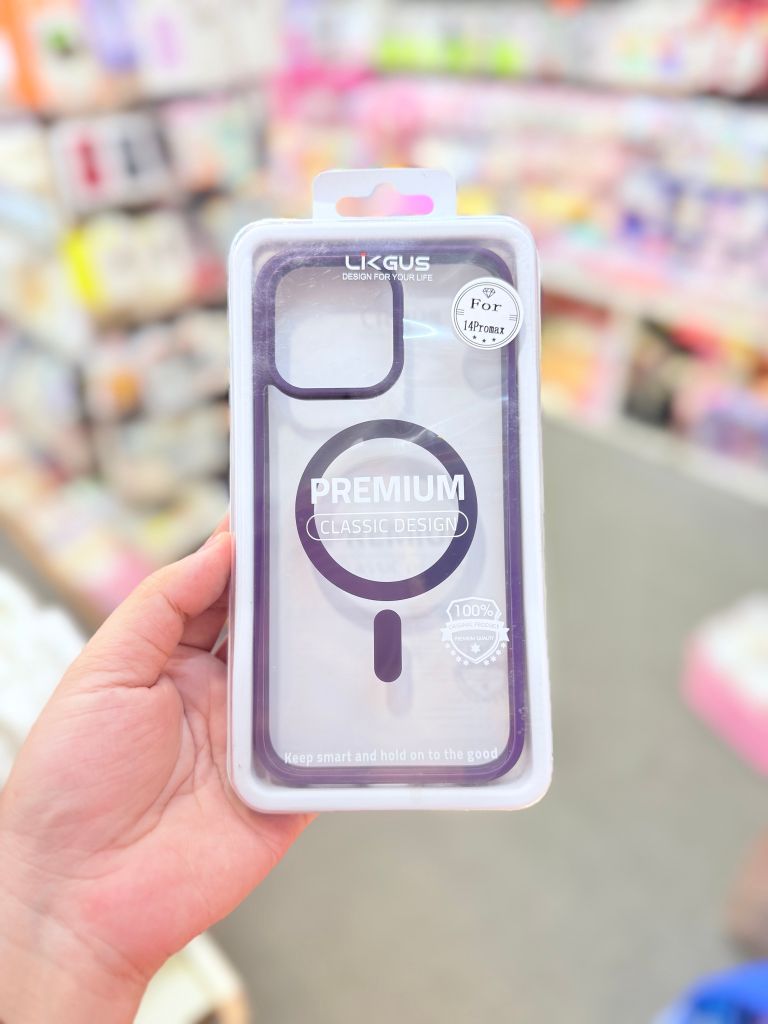 Case Ốp điện thoại iPhone Trong Likgus Magsafe Viền Màu Nhám Lưng Trong Không Vàng 16/Plus/Pro/Promax - PREMIUM Classic Design