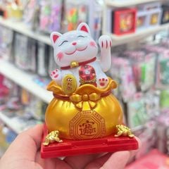 MÈO THẦN TÀI Có Chuông Nằm/ Ngồi Tài lộc trên Túi Tiền Vẫy Tay