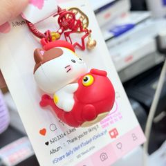 Móc Khóa Mèo Cưỡi Cá Chép Tết 2026