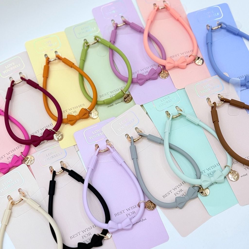 DÂY NƠ Silicone CHỐNG BẨN kèm charm