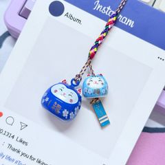 Móc Điện Thoại Mèo Lớn Mèo Nhỏ Móc Túi Phụ Kiện Đẹp nhiều màu (ánh hologram)