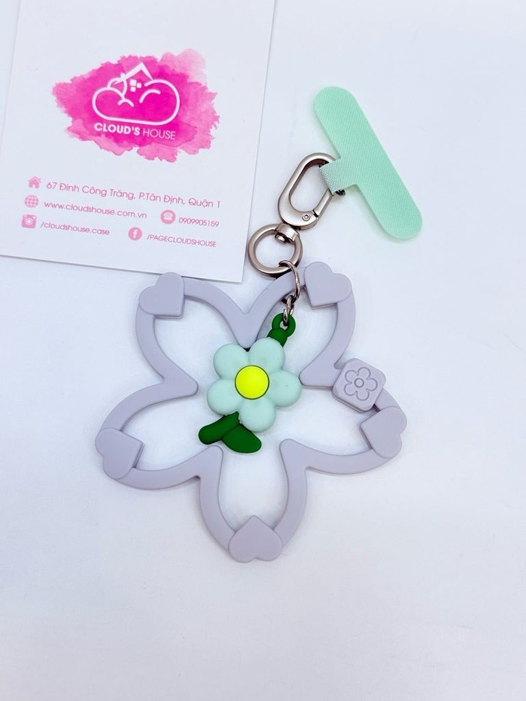 DÂY CHARM HOA Silicone R.E.P CaseTify CHỐNG BẨN kèm charm nhiều màu sắc