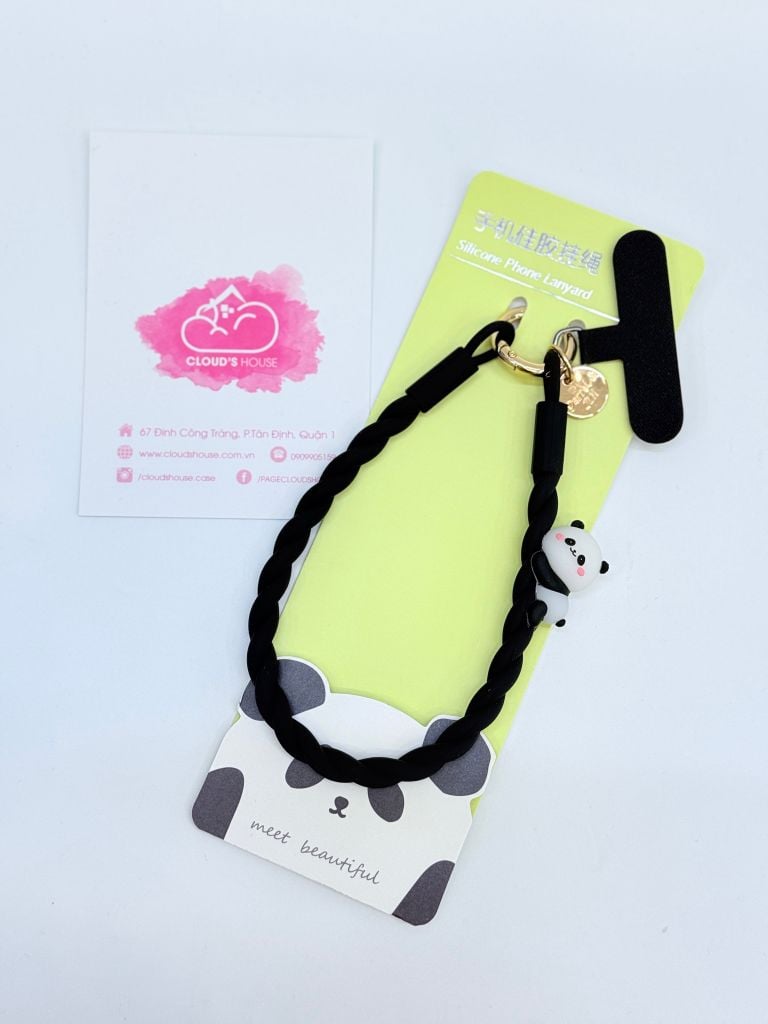 DÂY Xoắn Thú Cartoon Silicone Chất CHỐNG BẨN kèm charm nhiều màu sắc