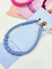 DÂY BI CHARM HOA Ngọc Trai Silicone CHỐNG BẨN kèm charm