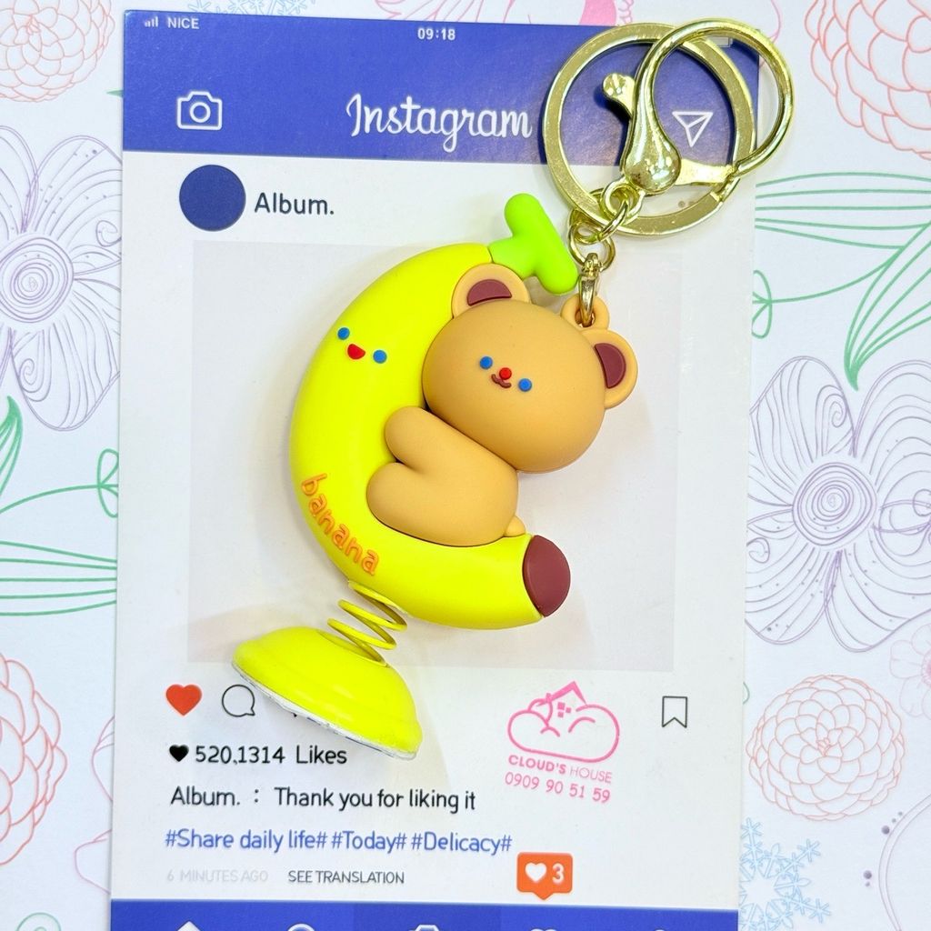 MÓC KHÓA LÒ XO NHÚN KUTE